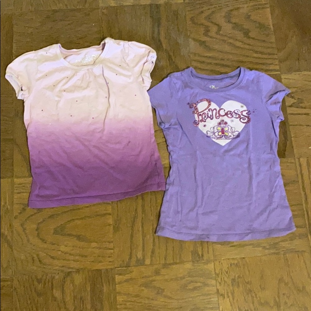 Girls purple t-shirts 5/6